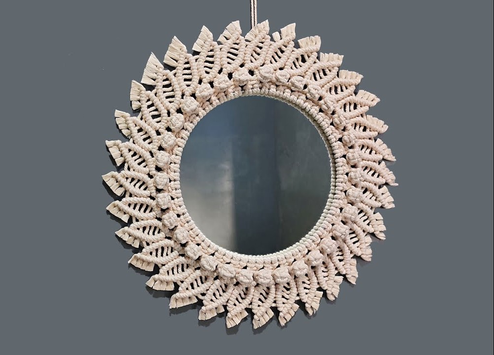 Cool macrame mirror tutorial - Crafts on display