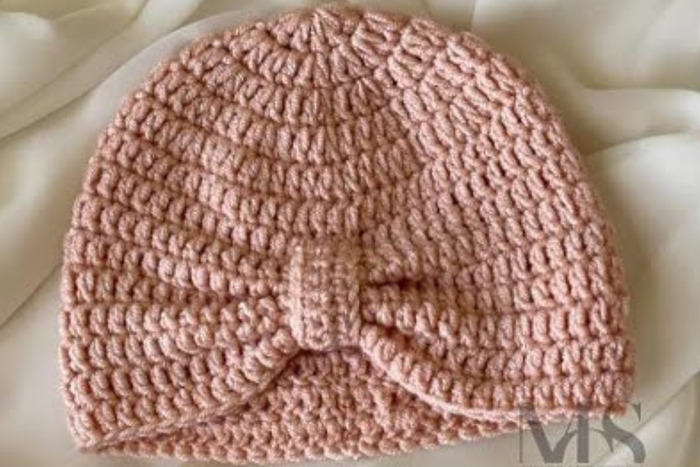 DIY crochet baby turban