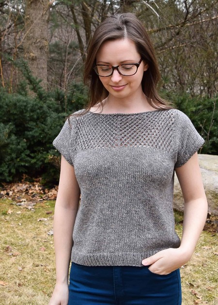 Free knitted t-shirt pattern - stylish & comfy diy knit tee