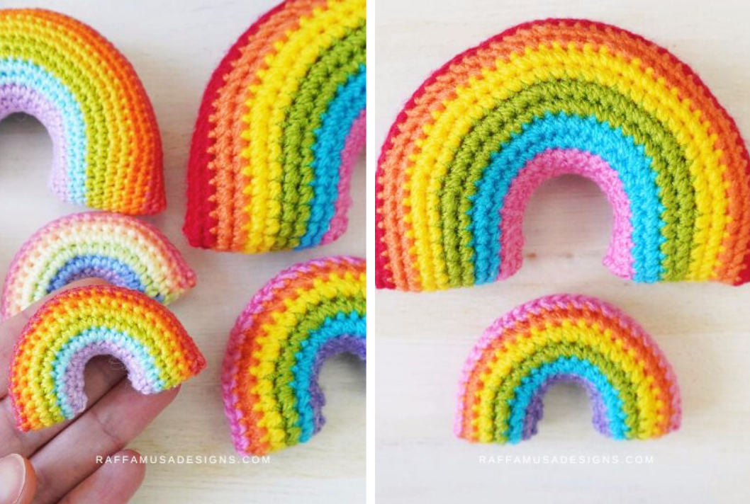 Free rainbow Amigurumi pattern - Crafts on display