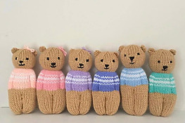 knitted teddy bear dolls