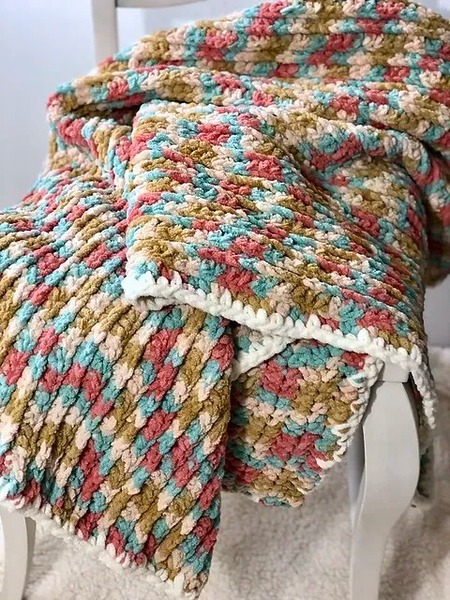 Free chunky crochet blanket pattern