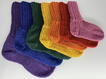 Free Basic Sock Knitting Pattern - Easy Top-Down Kids' Socks
