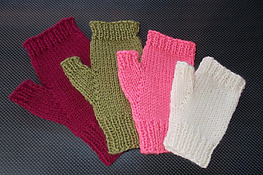 knit fingerless gloves with thumbs