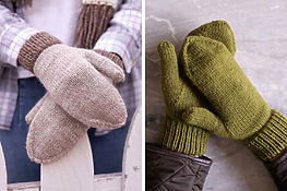 basic knit mittens