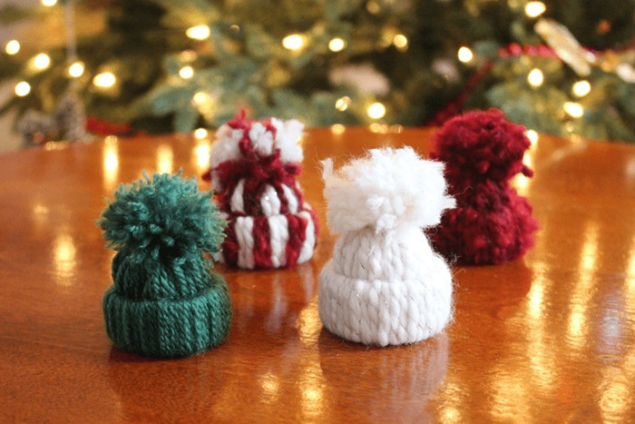 Mini Yarn Hat Christmas Ornaments