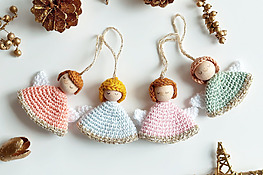 small crochet angel ornaments