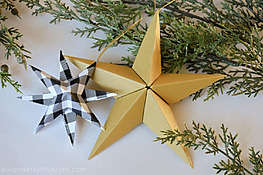 3D paper stars