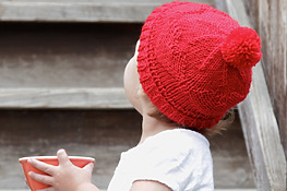 red baby hearts hat