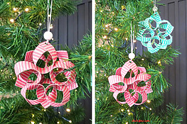 DIY Christmas ornaments from toilet paper rolls