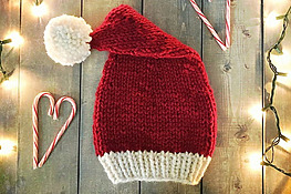 DIY Knit Classic Santa Hat