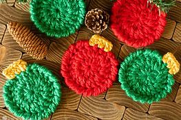 DIY Christmas Ornament Coasters