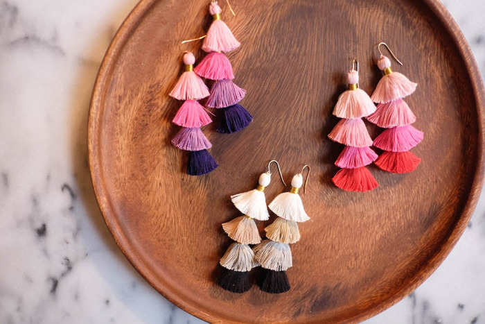 DIY Multicolor Tassel Earrings