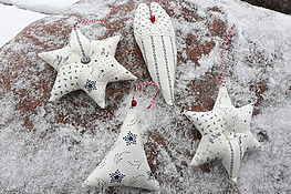 DIY fabric Christmas ornaments