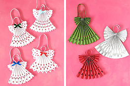 DIY Christmas paper angel ornaments