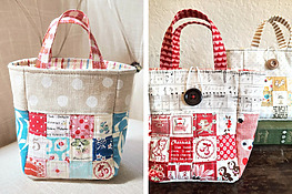 DIY tiny patchwork bags