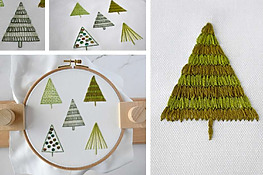 How To Embroider Christmas Trees