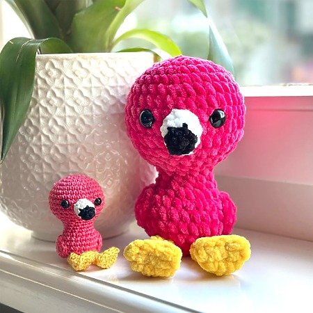 flamingo amigurumi - free beginner-friendly pattern
