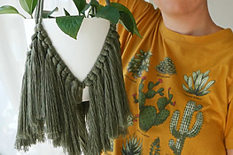 DIY Macrame Fringe Plant Hanger