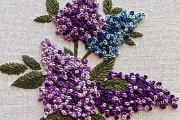 Hand Embroidered French Knot Flowers