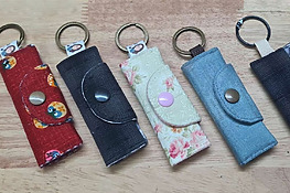 DIY Small Coin Pouch Keychain with snap closure