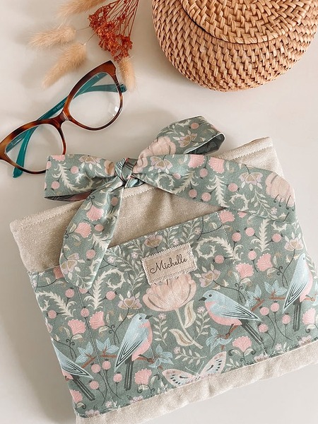 DIY custom book cover sewing pattern and tutorial