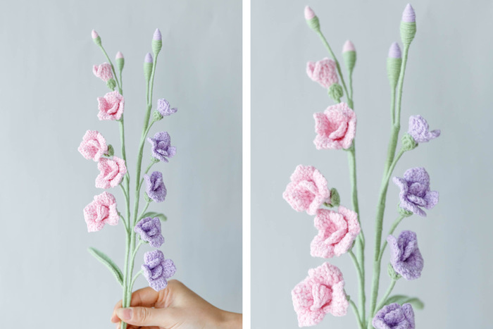 DIY crochet freesia flower