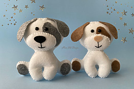 cute felt dog sewing pattern