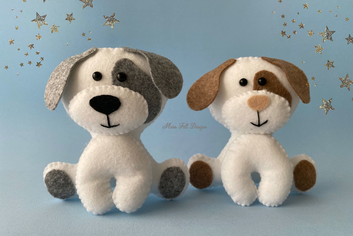 cute felt dog sewing pattern