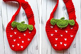 DIY Crochet Strawberry Bag