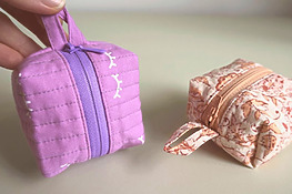 DIY mini quilted zipper pouches