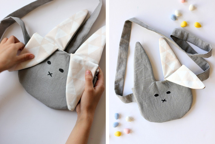 DIY handmade bunny purse for Easter