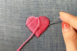 DIY embroidered heart patch