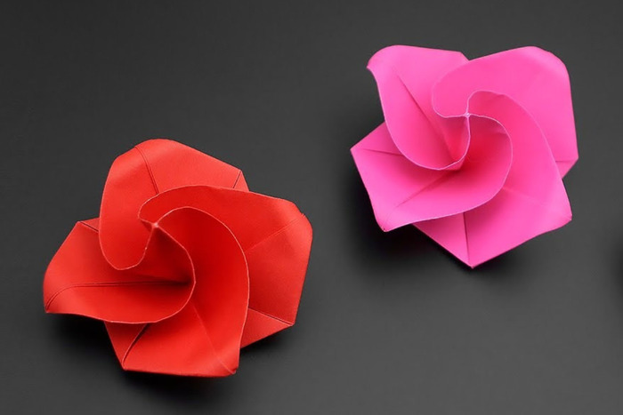 easy DIY origami roses