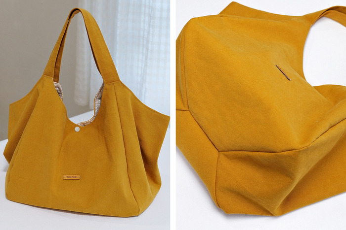 DIY tote bag from canvas fabric