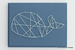 DIY whale geometric string art