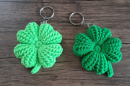 DIY Crochet 4 Leaf Clover Keychains