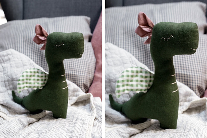 DIY fabric dragon toy