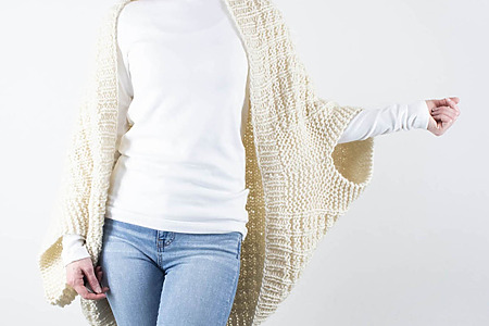 easy knit shrug pattern using super bulky yarn