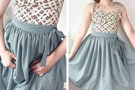 Charming Vintage-Inspired Wrap Skirt Sewing Project