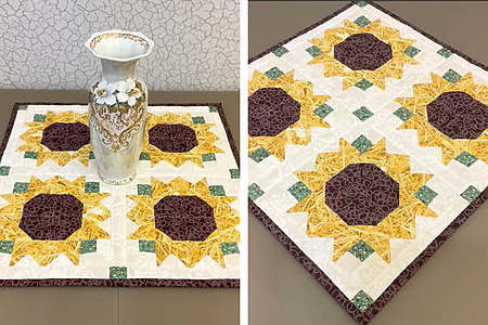 Beginner Sunflower Quilt Block Pattern – Great for Table Runners