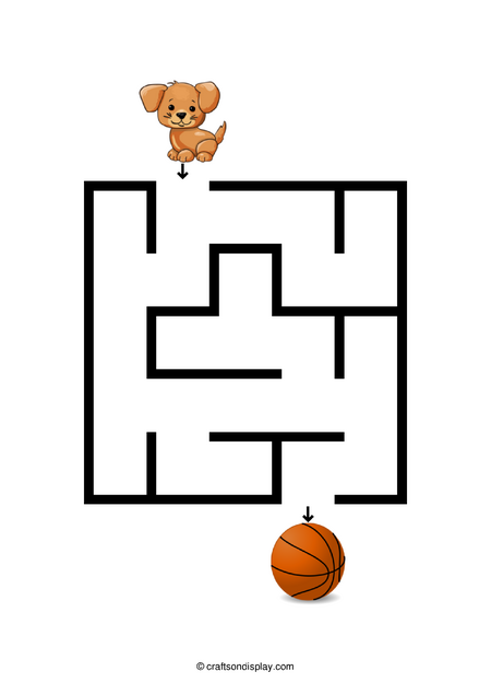 beginner dog and ball maze for 3 year olds