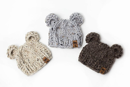 Cute bear ears hat: free knitting pattern (newborn to child)