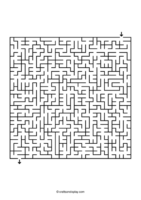Brain-building maze printable