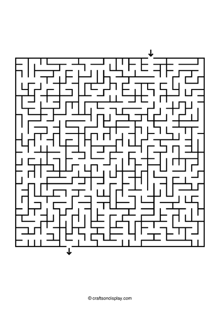High-complexity maze for ages 9 plus