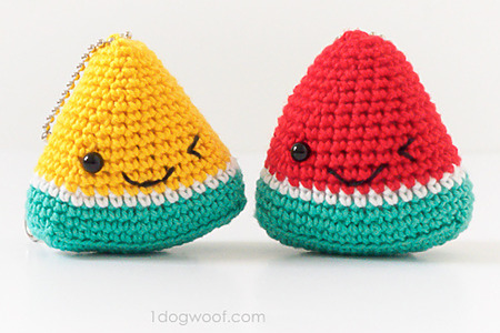 Watermelon Amigurumi Keychain crochet pattern