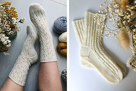 Yolanda lace socks free knitting pattern
