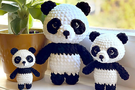 cute panda - free amigurumi pattern