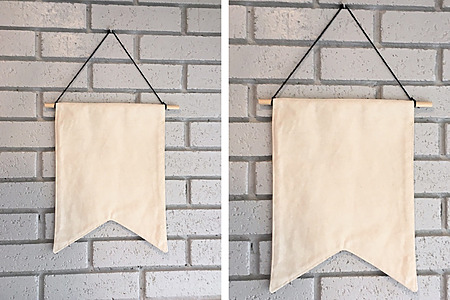DIY canvas wall banner - sewing tutorial and free template download