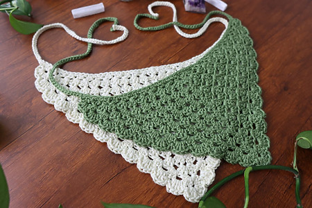 Easy Crochet Granny Bandana Hair Scarf Free Pattern and Video Tutorial